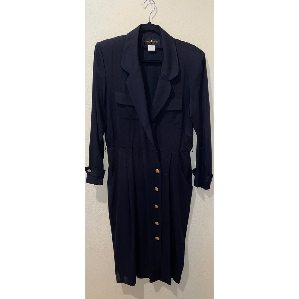 Donna Ricco vintage NY black dress - Picture 2 of 11